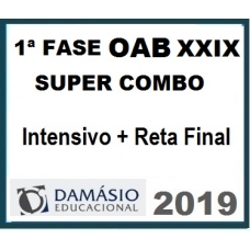 1ª Fase OAB XXIX (29) Super COMBO – Intensivo + Reta Final (Exame de Ordem dos Advogados) Damásio 2019.1