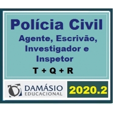Carreiras Policiais – Escrivão, Agente, Inspetor e Perito – T + Q + R – DAMÁSIO 2020.2