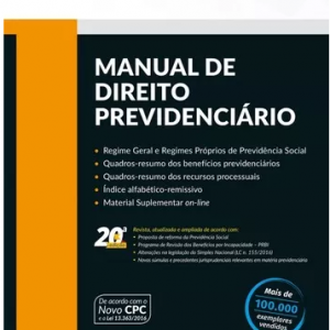 Manual De Direito Previdenciário 20ª Ed. 2017 Carlos Alberto